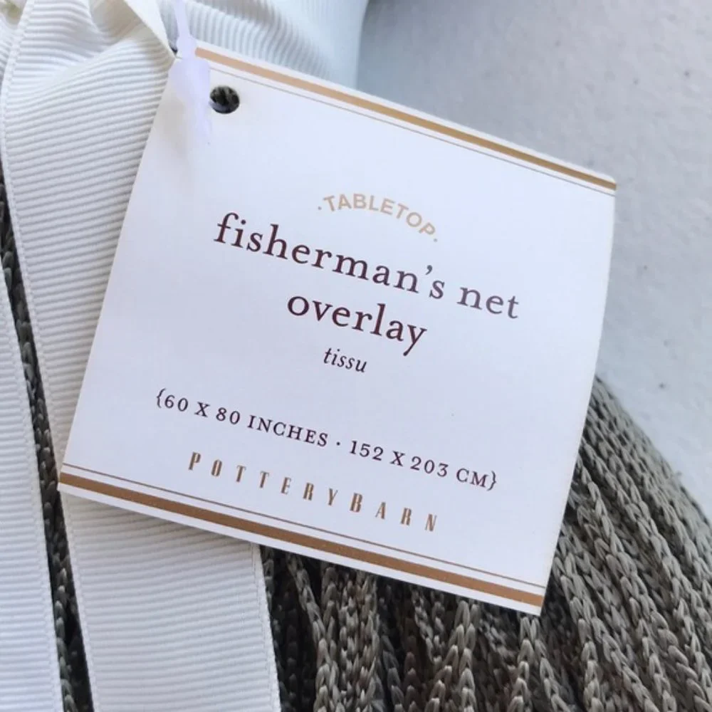 Pottery barn fisherman’s net overlay‎ NWT